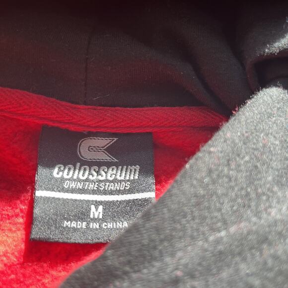 Colosseum Brand Red Louisville Cardinals Slash Stack Pullover Hoodie Men M - Picture 2 of 5